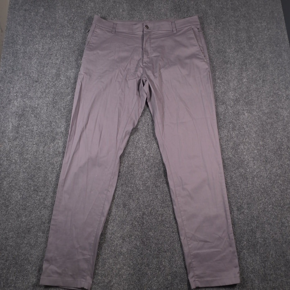 Birddogs Pants Mens 36x32 Gray 4-Way Stretch Chino Slim Casual Golf Preppy